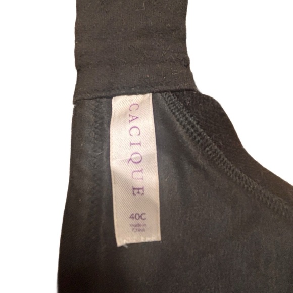 COPY - Cacique Black Underwire Full Coverage Bra 40C - Picture 4 of 7